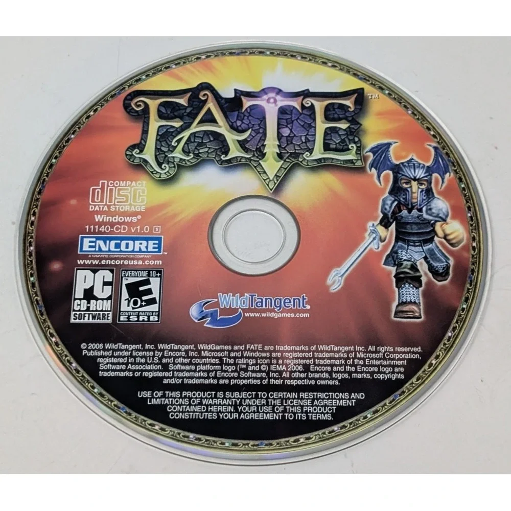 Fate PC CD-Rom 2006 Windows Action Role Playing‎ RPG Game CD-ROM Disc Only VTG